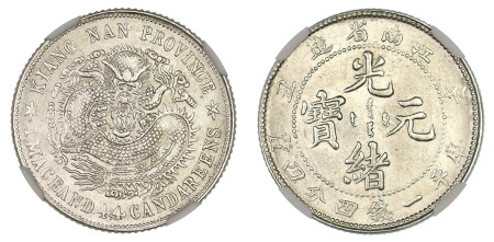 China, Kiangnan Province 1901 (Ag) , 20 Cents, NGC MS 64