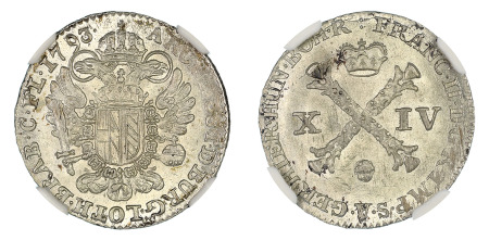 Austrian Netherlands 1793 (Ag) 14 Liards (NGC MS 65)