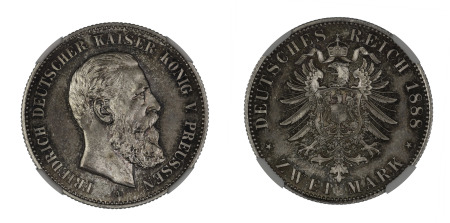 German States, Nassau 1871 A (Cu) 1 Pfennig (KM 480), NGC Graded MS 65 Brown