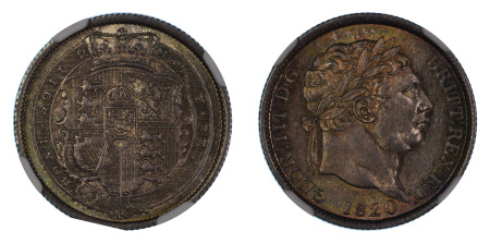 Great Britain 1820 (Ag) Shilling, George III (S - 3790), NGC Graded MS 65