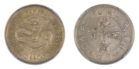 China Kiangnan 1898 (Ag) 20 Cents (L&M 219; Y#143a) Uncircled & Large Characters, NGC Graded MS 61