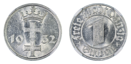 Poland, Danzig 1 Gulden 1932 NGC graded MS 63