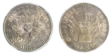 Argentina 1852 Ag 8 Reales, Cordoba mint