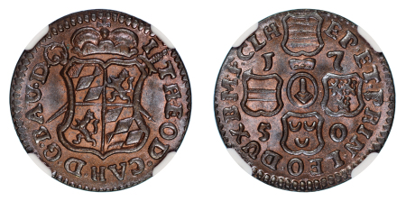 Belgium 1750, Liege Cu Laird *MS 65*