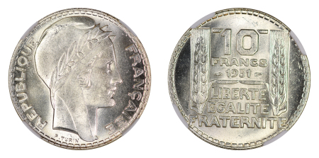 France 1931 Ag 10 Francs
