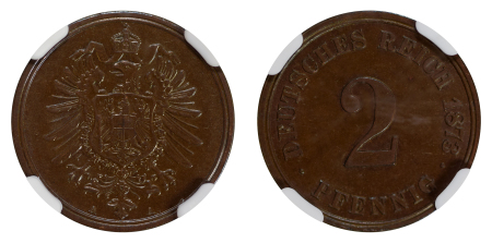 Germany 1873A Cu 2 Pfennig