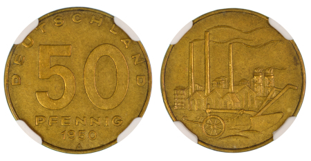 East Germany 1950A Alu-Ae 50 Pfennig