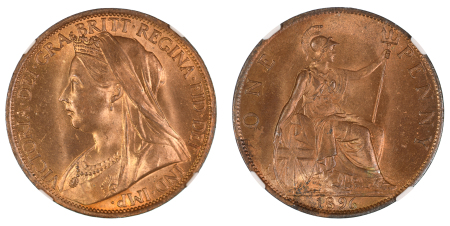 Great Britain 1896 Cu Penny, Old Head