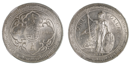 China/Great Britain 1902B Ag Trade Dollar, Edward VII