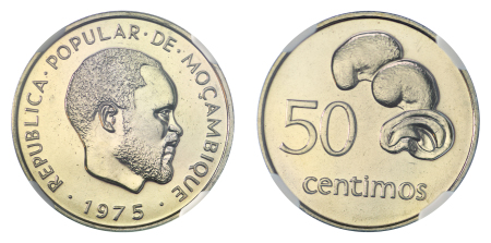 Mozambique 1975 Cu-Ni 50 Centimos, scarce 