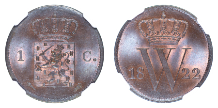 Netherlands 1822 Cu Cent