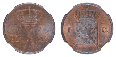 Netherlands 1827 Cu Cent