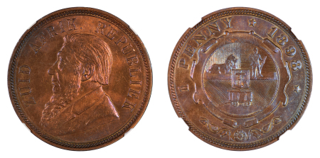 South Africa 1898 Cu Penny, Kruger