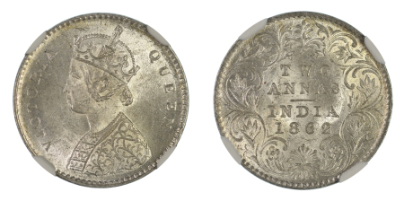 India (British) 1862 C Ag 2 Annas, Victoria 
