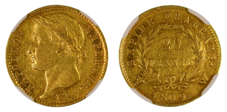 France 1809W Au 20 francs, Napoleon