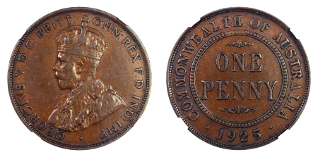 Australia 1925 Cu Penny, Key date