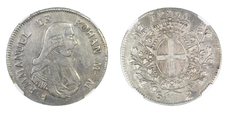 Malta 1796 Ag 2 Scudi, F.Emmanuel de Rohan