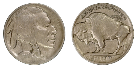 USA 1913S Cu-Ni 5 Cents, Buffalo Nickel