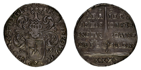 Belgium Maastricht (siege of) Cu 40 Sols, Obsidional Coinage