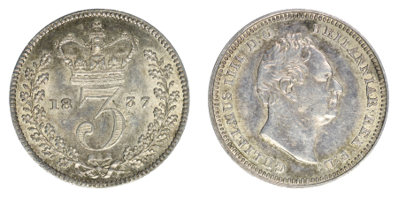 Great Britain 1837 Ag Threepence, William IV