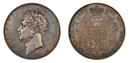 Great Britain 1826. George IV: (Ag) Crown, Septimo edge. Graded Proof 63 by NGC (only one higher)