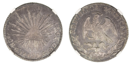 Mexico 1842 /32GA JG (Ag). 2 Reales. Graded MS 65 by NGC