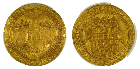 Spain 1476 -1516 (Au) Ferdinand and Isabella. 4 Excelentes.  