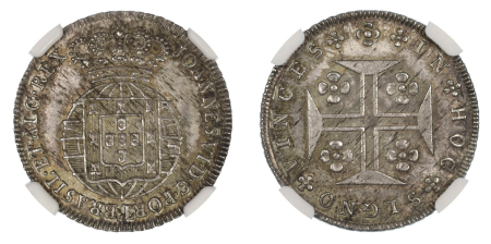Portugal (1816-26) (Ag) Joao VI. 120 Reis. Graded MS 64 by NGC