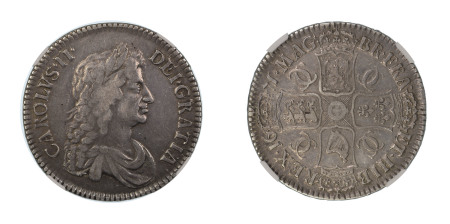 Great Britain, England 1671, Crown. 2nd Bust. Graded VF 35 by NGC. 