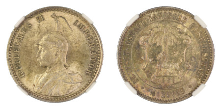 German East Africa 1891, 1/4 Rupie. Graded MS 64 by NGC. 