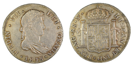 Guatemala 1813 NG M, 8 Reales, in about extra fine condition