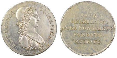 Italy Anno 9 (1801), Cisalpine Republic, 30 Soldi in AU condition