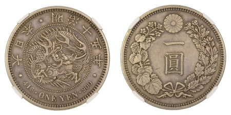 Japan M15(1882), Yen. Graded AU 55 by NGC. 
