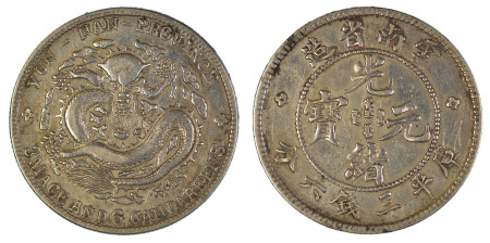 China  1909, 50 Cents , in Almost Very Fine condition