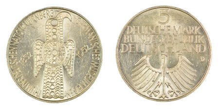 Germany  1952, 5 Marks , in Almost Uncirculated condition