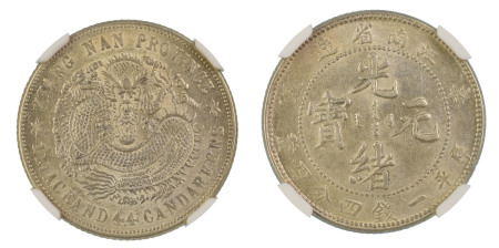 China, Kiangnan Province 1901, 20 Cents. Graded MS 62 by NGC. 