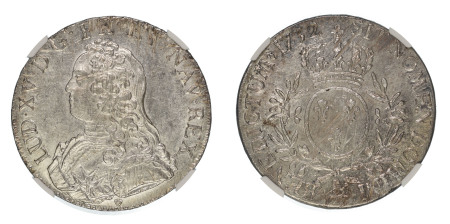 France 1732&, Ecu. Graded MS 61 by NGC - only three coins graded higher.