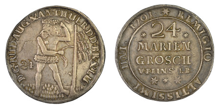 Germany, Brunswick-Wolfenbuttel, 1701, 24 Marien Groschen, in VF condition