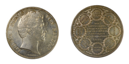 Germany, Bavaria 1838, 2 Thalers, in EF details condition