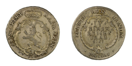 Germany, Hesse-Kassel 1767 FU, 1/4 Thaler, in VF-EF condition with light cleaning