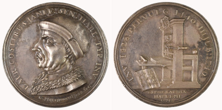 Netherlands 1740, Switzerland & Germany (Ag) Medallion, 300 Years since the invention of Typography, L.J.Coster