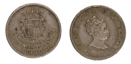 Spain 1843 (Ag) Real, proclamation for Isabella in Barcelona