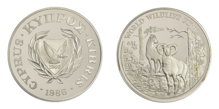 Cyprus  1986, Pound , in Gem Proof condition