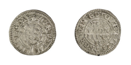 Denmark 1625 BS, 2 Skilling in Very Fine to Extra Fine condition