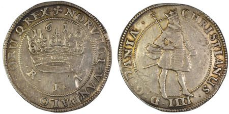Denmark  1618, 1 Krone, in Fine to Very Fine condition