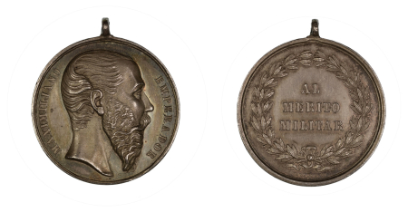 Mexico 1864 -67 (Ag) Emperor Maximillian 1864-67. Medal Of Merit.  