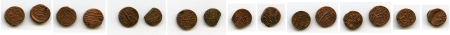 Maldives - 7 coin lots AH1286 to AH1318, 1/4, 1/2, and 1 Larin