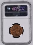 India 1920(C) 1/4 Anna. Graded MS 66 RD by NGC.
