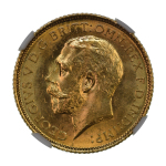 Australia 1915S 1/2 Sovereign,. Graded MS 64 by NGC.