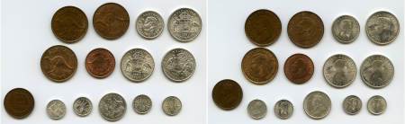 Australia 14 coin lot in AU to UNC condition